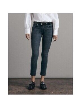 RAG&BONE NWT Women’s CATE Mid-Rise Ankle Skinny Jeans in Dekalb-Size 25
